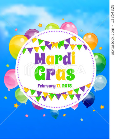 Mardi Gras background with flags Mardi Gras background with flags 13854829