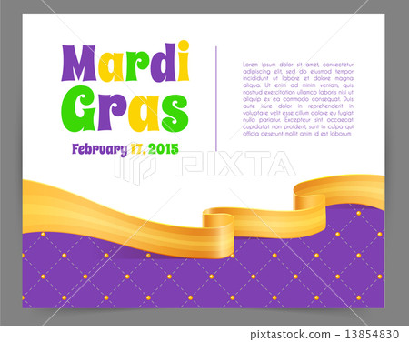 Mardi Gras background with ribbon 13854830