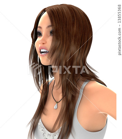 Perming Hair Style 3dcg Illustration Material Stock Illustration 13855368 Pixta