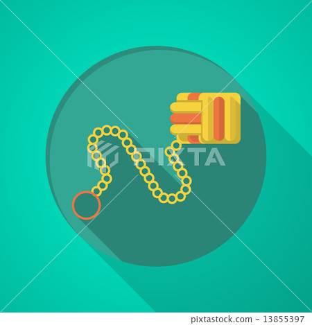 Colored monkeys fist flat vector icon 13855397