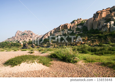 Big boulders landscape in hampi 13855648