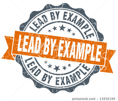 lead by example vintage orange seal isolated on... - Stock Illustration ...