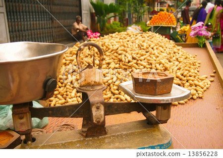 Peanut stand in India Peanut stand in India 13856228