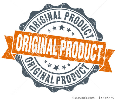 original product vintage orange seal isolated on white original product vintage orange seal isolated on white 13856279