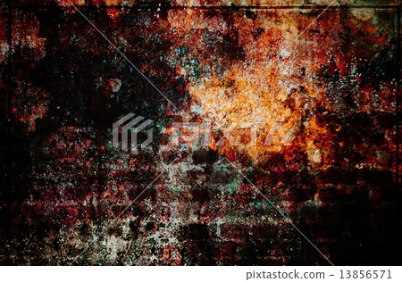 old grunge wall texture with vignette 13856571