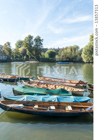 A ship anchored in the river A ship anchored in the river 13857313