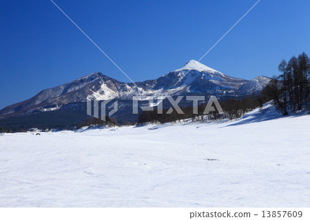 Hibara Lake and Bandai Mountain 13857609