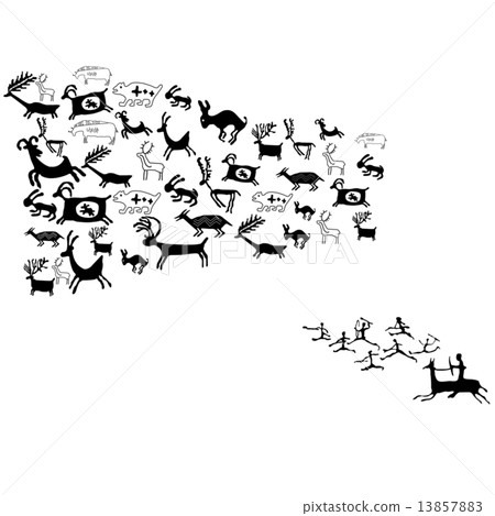 Ancient animal drawings and symbols Ancient animal drawings and symbols 13857883