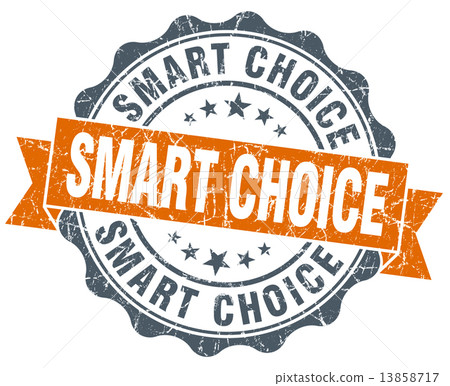 smart choice vintage orange seal isolated on white smart choice vintage orange seal isolated on white 13858717