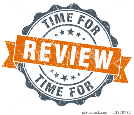 time for review vintage orange seal isolated on white 13858782