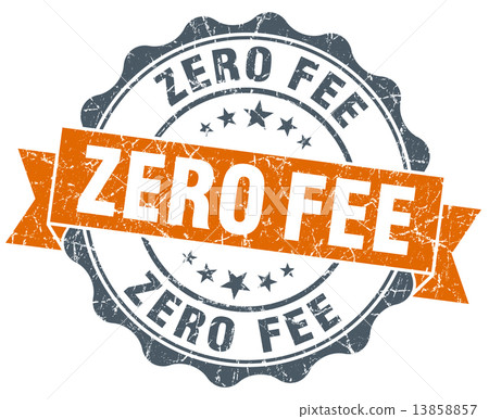 zero fee vintage orange seal isolated on white 13858857