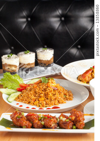 Variety of Thai Food Dishes 13858860