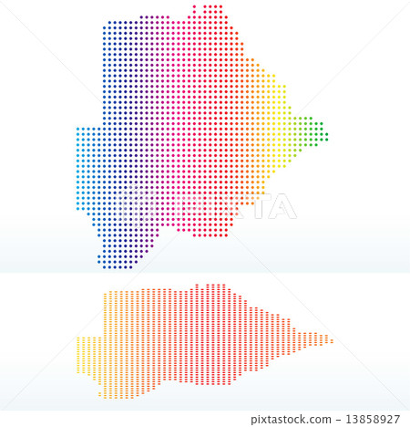Map of Republic of Botswana with with Dot Pattern Map of Republic of Botswana with with Dot Pattern 13858927