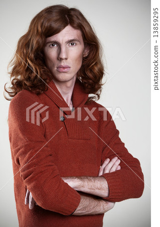 Young man with the long, auburn hair Young man with the long, auburn hair 13859295