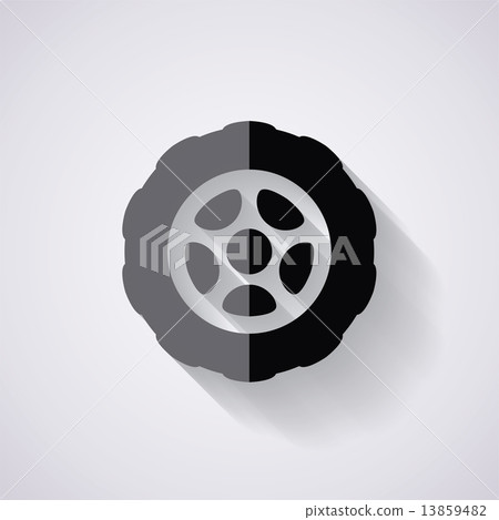 vector flat icon of car tire vector flat icon of car tire 13859482