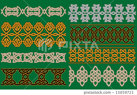 Celtic linear borders and ornaments 13859721