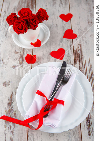 Beautiful set for romantic evening 13859866