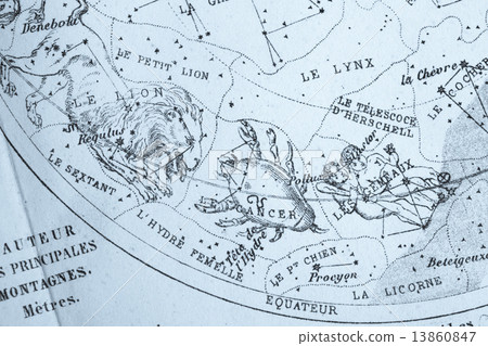 Antique astronomical map Antique astronomical map 13860847