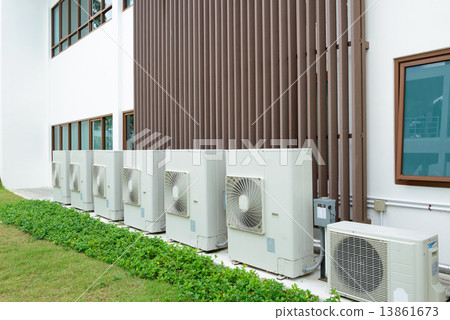 Stock Photo: Compressor of air condition