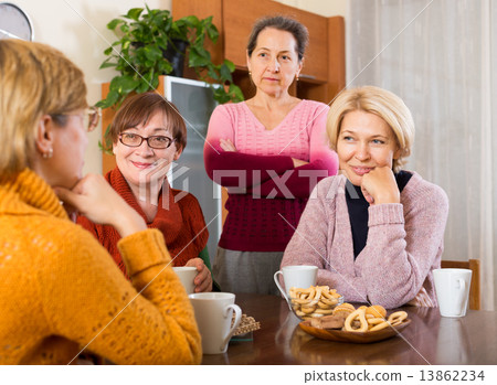 Mature women drinking tea 13862234