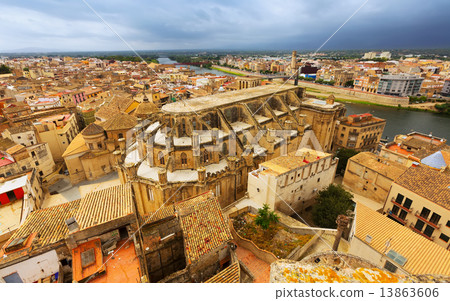 Cathedral from Suda castlein Tortosa 13863606