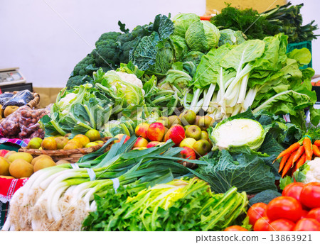 Fresh fruits and vegetables Fresh fruits and vegetables 13863921