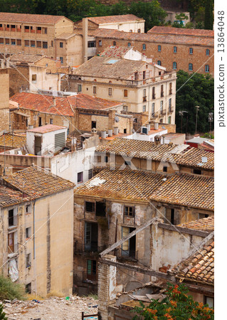 Old  abandoned houses in spanish town 13864048