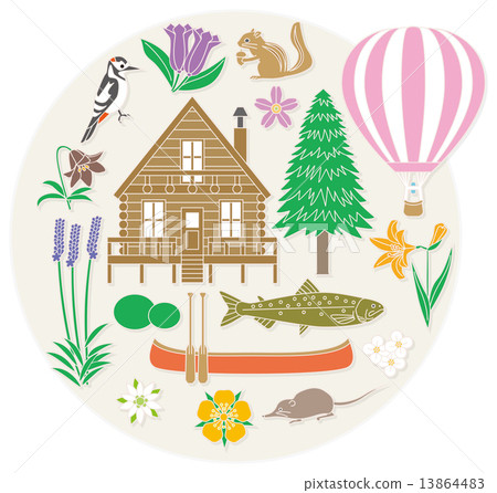 Plant log house in north country and outdoor Hokkaido Plant log house in north country and outdoor Hokkaido 13864483