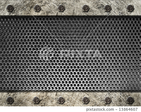 metal grille framed steel strips with bolts 13864607