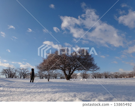 Snow and blue sky Snow and blue sky 13865492