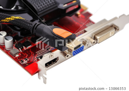 video card and hdmi cable 13866353