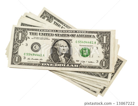 One dollar on white 13867222
