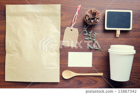 Coffee identity mockup set with retro filter effect 13867342