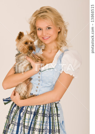 Woman and dog 13868515