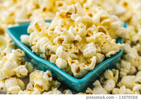 Pile of Popcorn in Plates 13870508