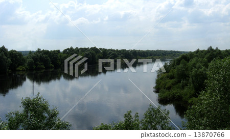 beautiful landscape with river beautiful landscape with river 13870766