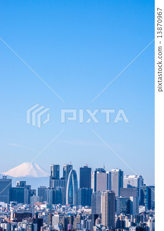 View of Mt. Fuji and Shinjuku secondary city center View of Mt. Fuji and Shinjuku secondary city center 13870967