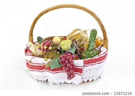 Fruits and Vegetables in basket 13871219