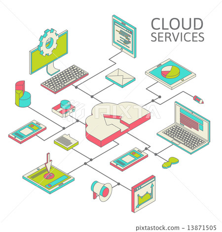 Data infographic isometric set - Stock Illustration [13871505] - PIXTA