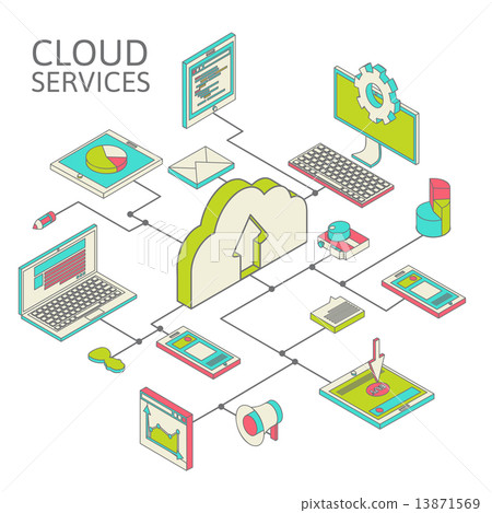 Data infographic isometric set - Stock Illustration [13871569] - PIXTA