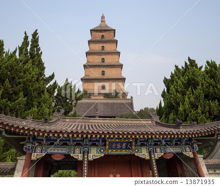 Giant Wild Goose Pagoda or Big Wild Goose Pagoda,Xian (Sian, Xi'an), Shaanxi province, China 13871935
