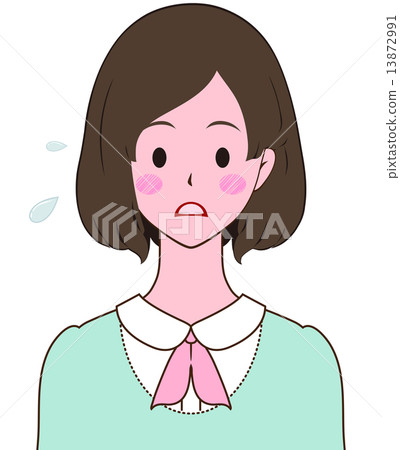 害羞的尷尬女人 13872991