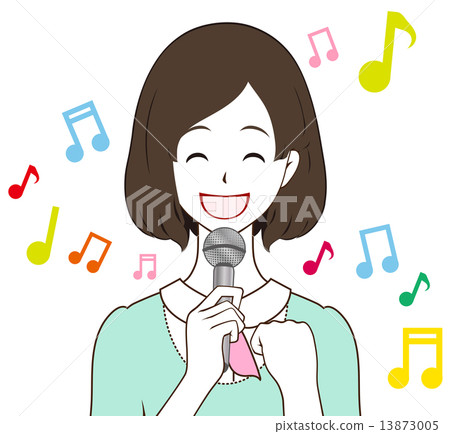 Women singing smile Women singing smile 13873005