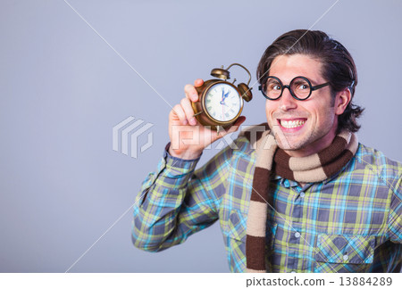 Portrait of funny man in glasses Portrait of funny man in glasses 13884289