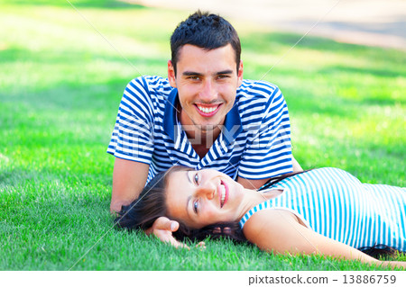 Young teen couple at outdoor Young teen couple at outdoor 13886759