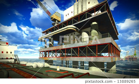 Oil rig  platform 13889265