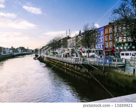 View of river in Dublin View of river in Dublin 13889921