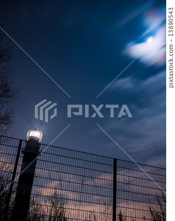 Riga Lighthouse in a starry night Riga Lighthouse in a starry night 13890543