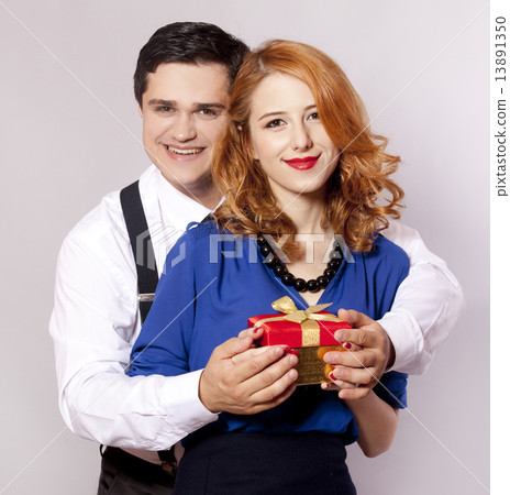 American couple with girt American couple with girt 13891350