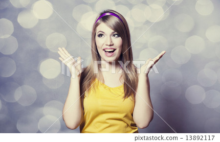 Surprised teen girl. Surprised teen girl. 13892117